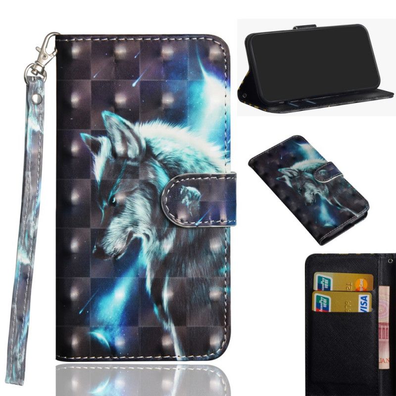 Etui Folio Xiaomi Mi 9 Lite Majestatyczny Wilk Etui Ochronne