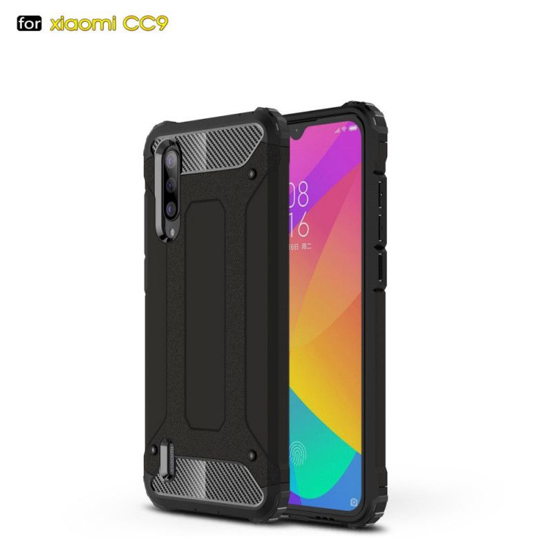 Etui Xiaomi Mi 9 Lite Czerwony Czarny Ocalały