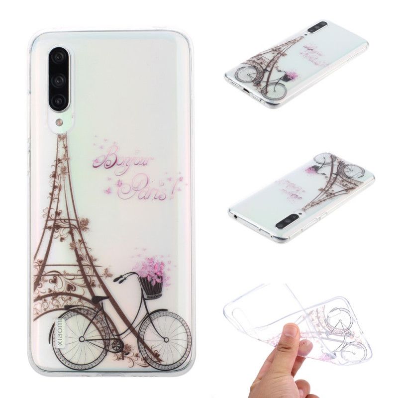 Etui Xiaomi Mi 9 Lite Przezroczysty Cześć Paryż Etui Ochronne