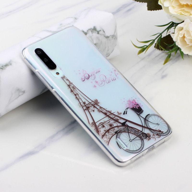 Etui Xiaomi Mi 9 Lite Przezroczysty Cześć Paryż Etui Ochronne