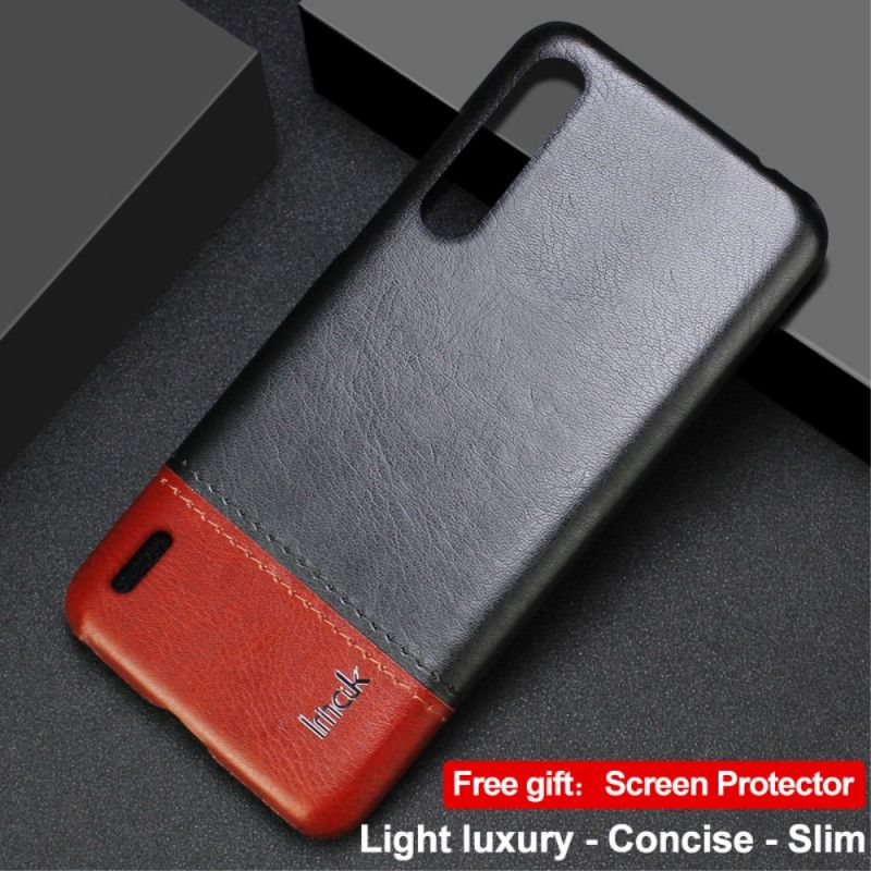Futerały Xiaomi Mi 9 Lite Czerwony Czarny Etui na Telefon Imak Ruiyi Series Efekt Skóry
