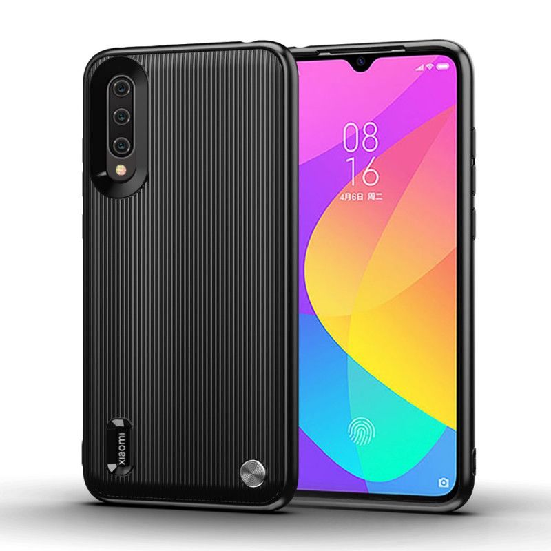 Futerały Xiaomi Mi 9 Lite Czerwony Czarny Etui na Telefon Silikonowy Wzór Teksturowany