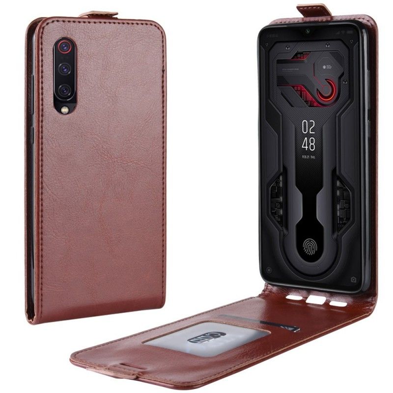 Etui Folio Xiaomi Mi 9 Czerwony Czarny Składanie W Stylu Retro Etui Ochronne