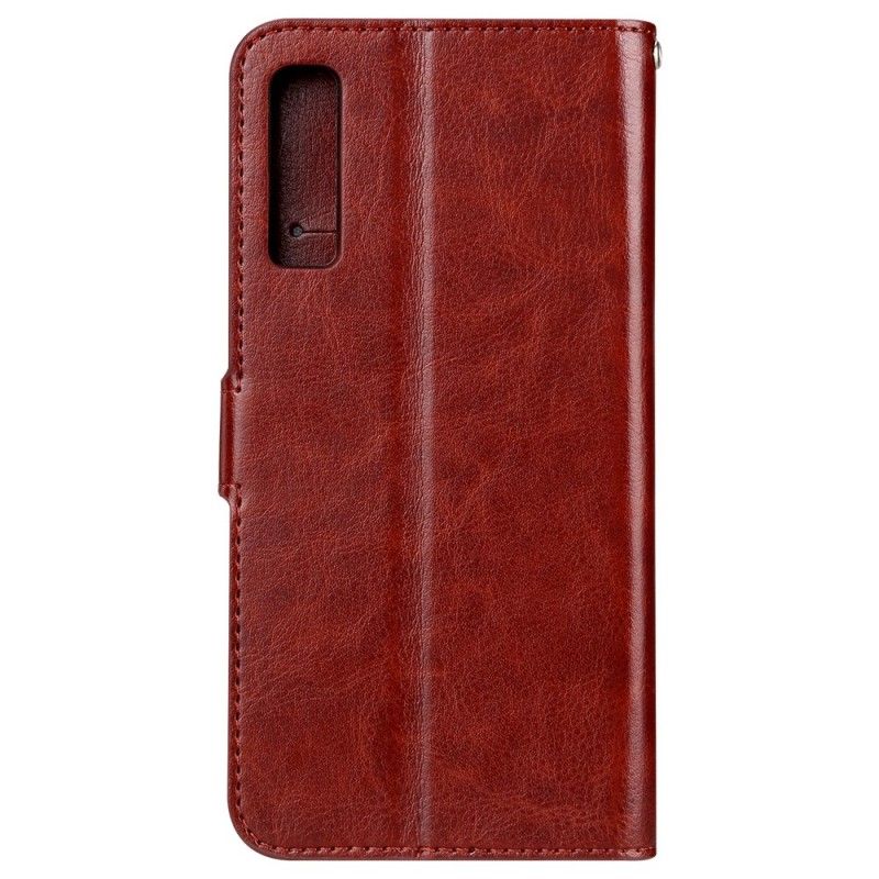 Etui Folio Xiaomi Mi 9 Czerwony Czarny Tradycyjna Sztuczna Skóra Etui Ochronne