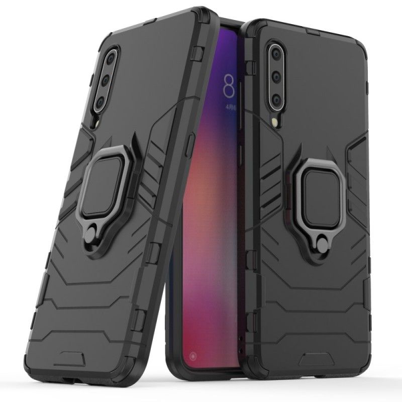 Etui Xiaomi Mi 9 Czerwony Czarny Pierścień Oporowy Etui Ochronne