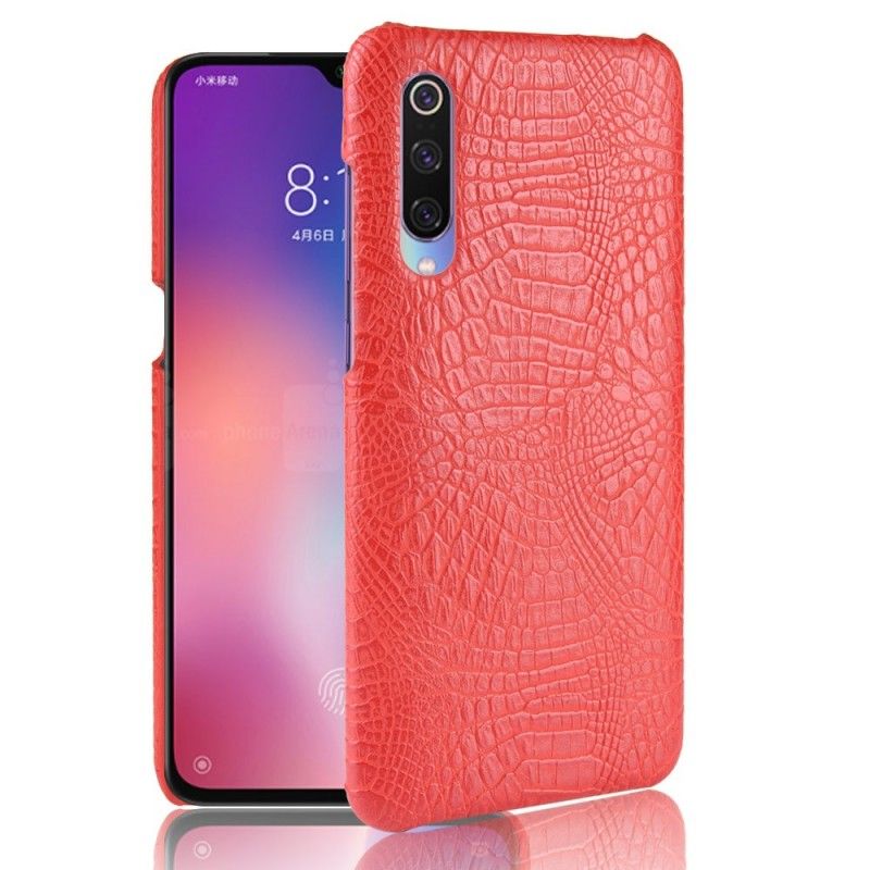 Futerały Xiaomi Mi 9 Ciemnoniebieski Czerwony Efekt Skóry Krokodyla