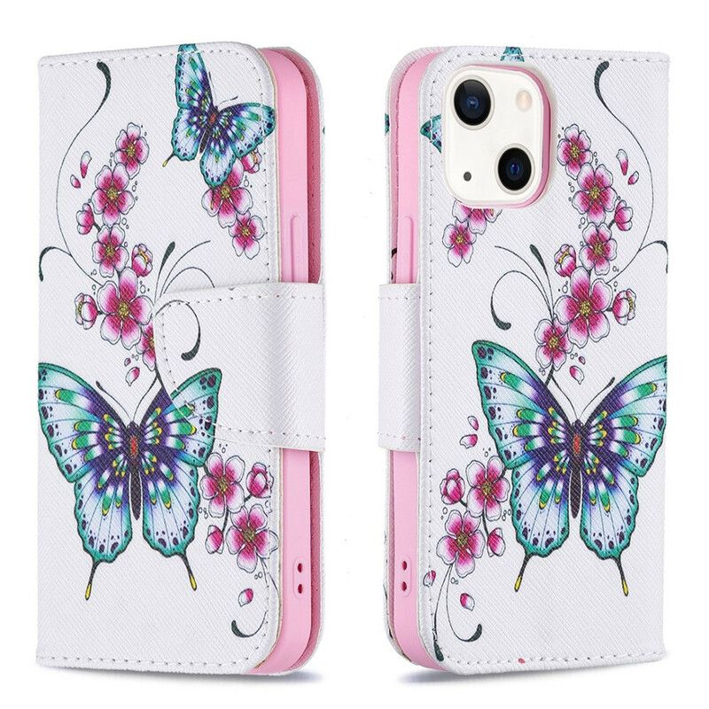 Etui Folio Do Iphone 13 Mini Cudowne Motyle