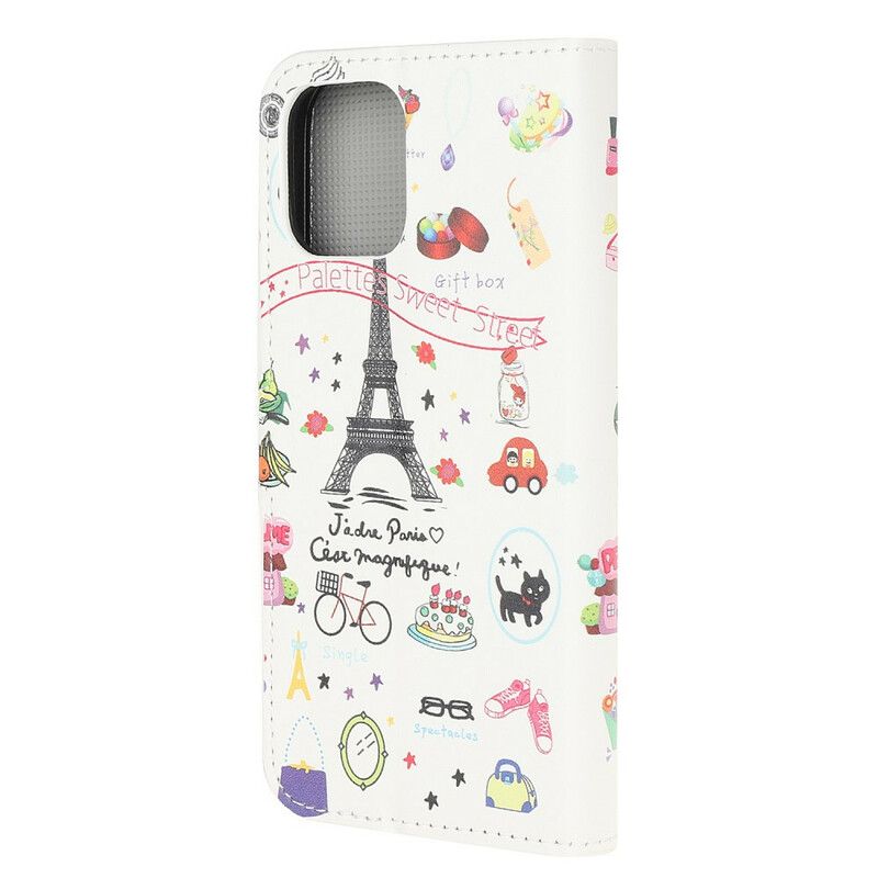 Etui Folio Iphone 13 Mini Kocham Paryż