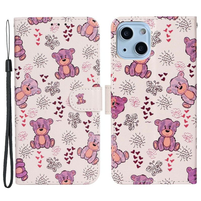 Etui Folio Iphone 13 Mini Tylko Niedźwiedzie Etui Ochronne