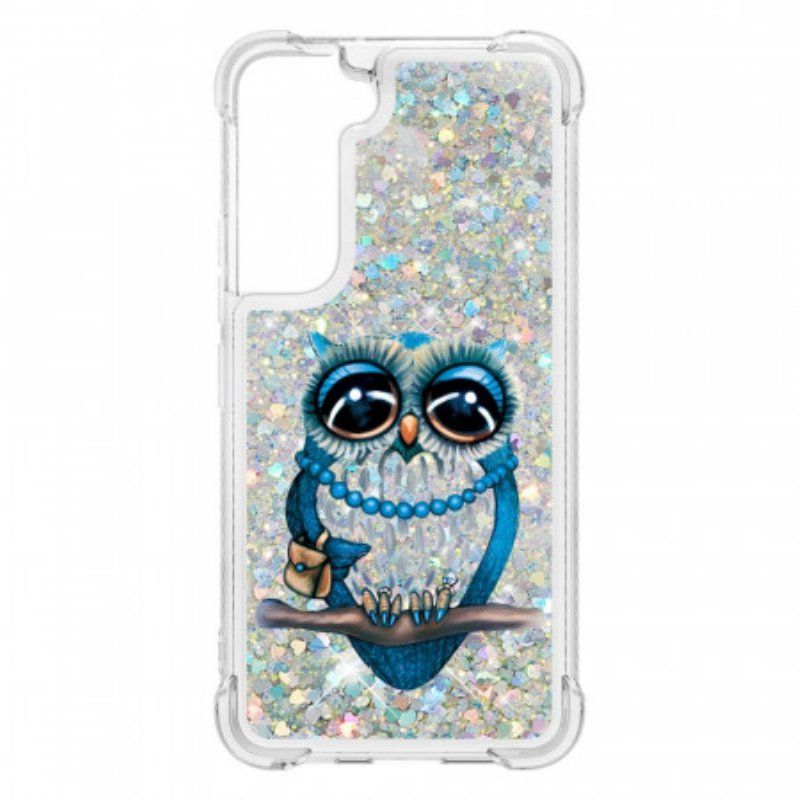 Etui do Samsung Galaxy S22 5G Cekiny Panna Sowa