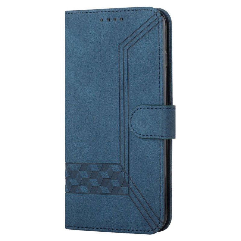 Etui Folio do Samsung Galaxy S22 5G Diamentowe Linie I Tekstura