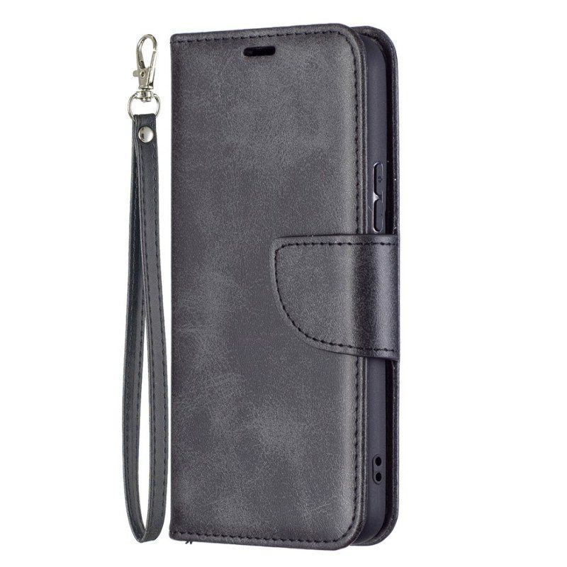 Etui Folio do Samsung Galaxy S22 5G Skórzany Futerał Gładka Klapa Ukośna