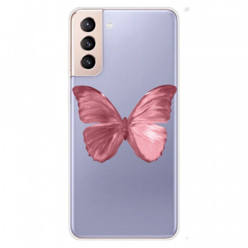 Futerały do Samsung Galaxy S22 5G Różowy Wąż Motylkowy