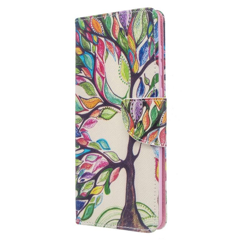 Etui Folio Samsung Galaxy A71 Kolorowe Drzewo
