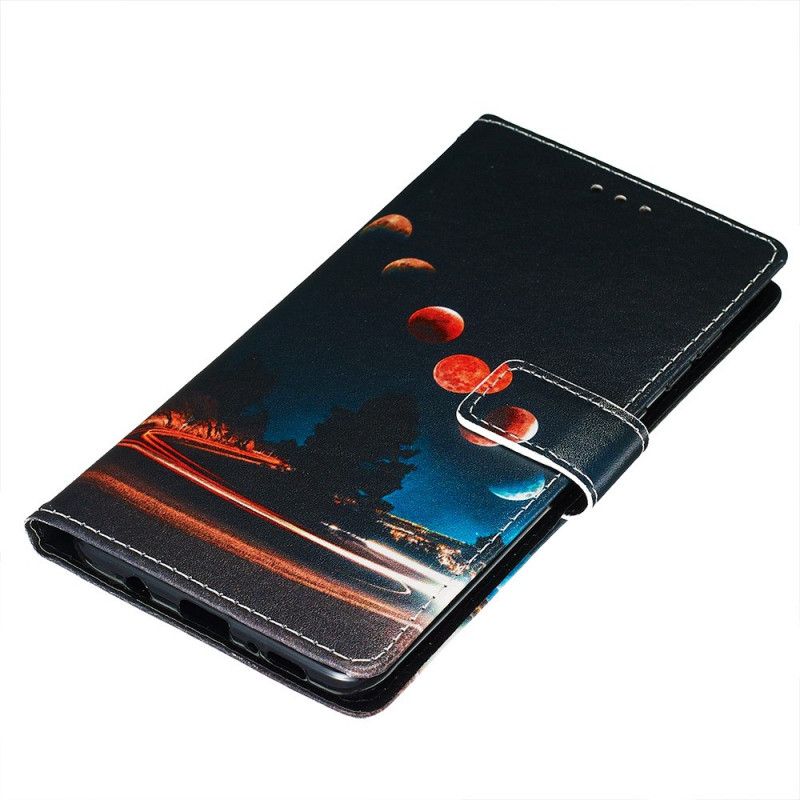 Etui Folio Samsung Galaxy A71 Księżyce I Galaktyki Etui Ochronne