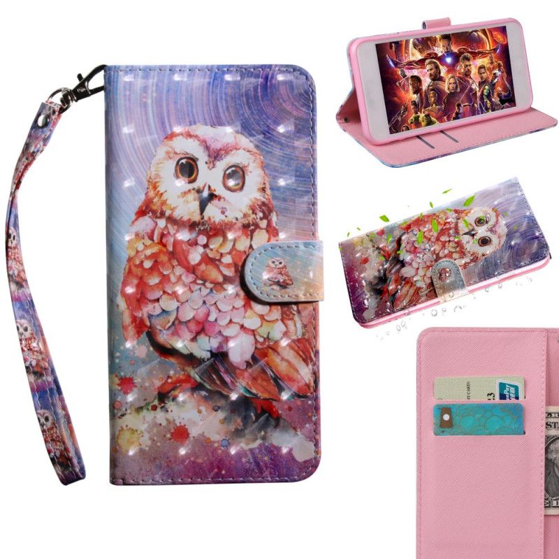 Etui Folio Samsung Galaxy A71 Sowa Malarza Etui Ochronne