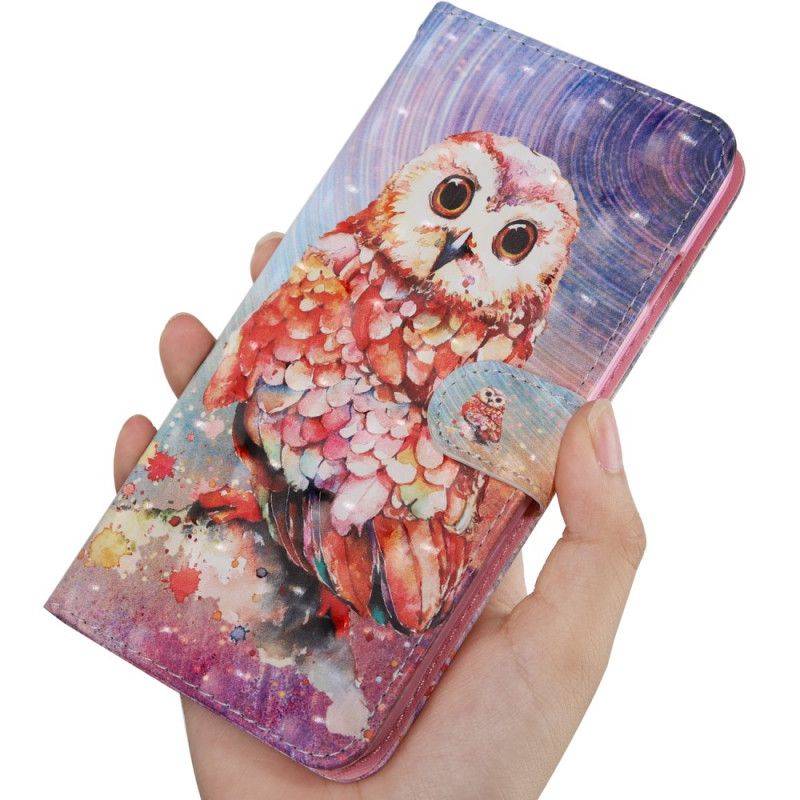 Etui Folio Samsung Galaxy A71 Sowa Malarza Etui Ochronne