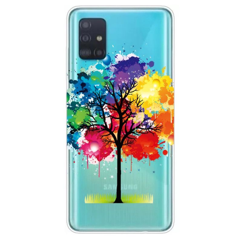 Etui Samsung Galaxy A71 Przezroczyste Drzewo Akwarelowe