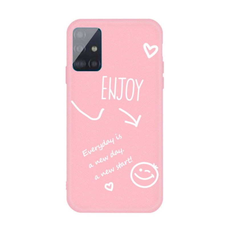 Etui Samsung Galaxy A71 Szary Czarny Ciesz Się Silikonem