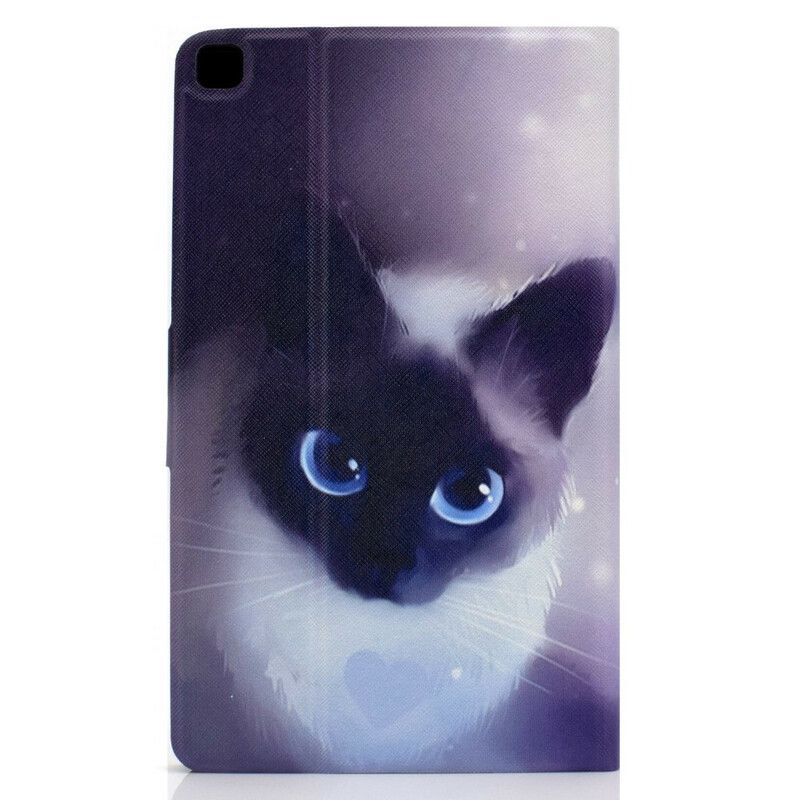 Etui Folio Samsung Galaxy Tab A7 Lite Niebieskie Oczy Kot