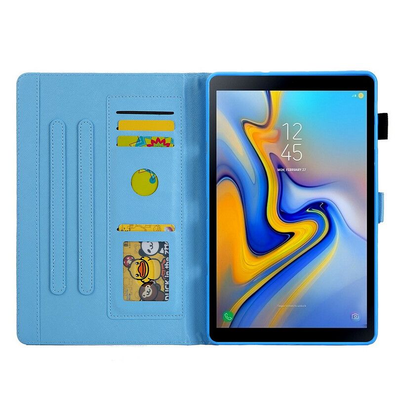 Skórzany Futerał Samsung Galaxy Tab A7 Lite Etui Na Telefon Kwiatowy Motyl