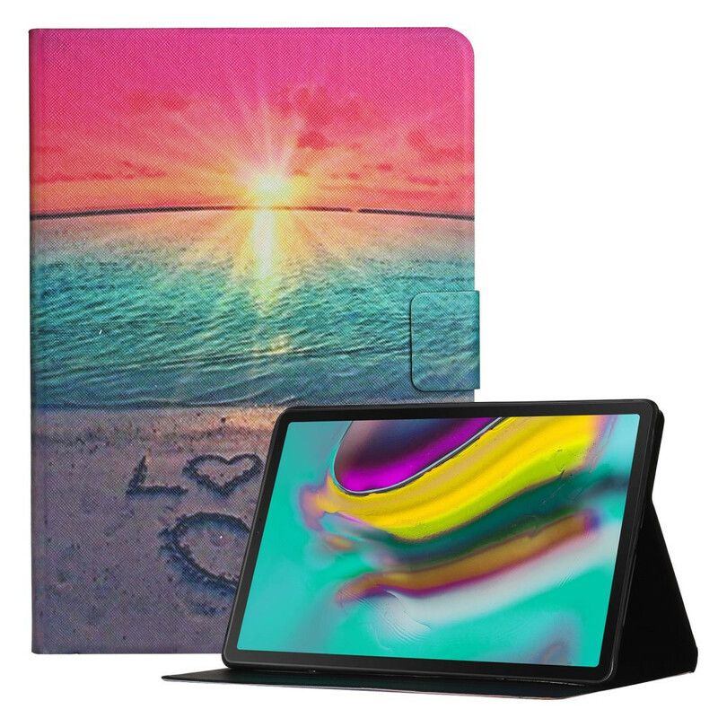 Skórzany Futerał Samsung Galaxy Tab A7 Lite Etui Na Telefon Zachód Słońca Miłość