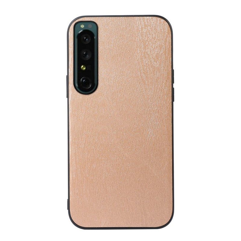 Futerały do Sony Xperia 1 IV Tekstura Drewna Ze Sztucznej Skóry