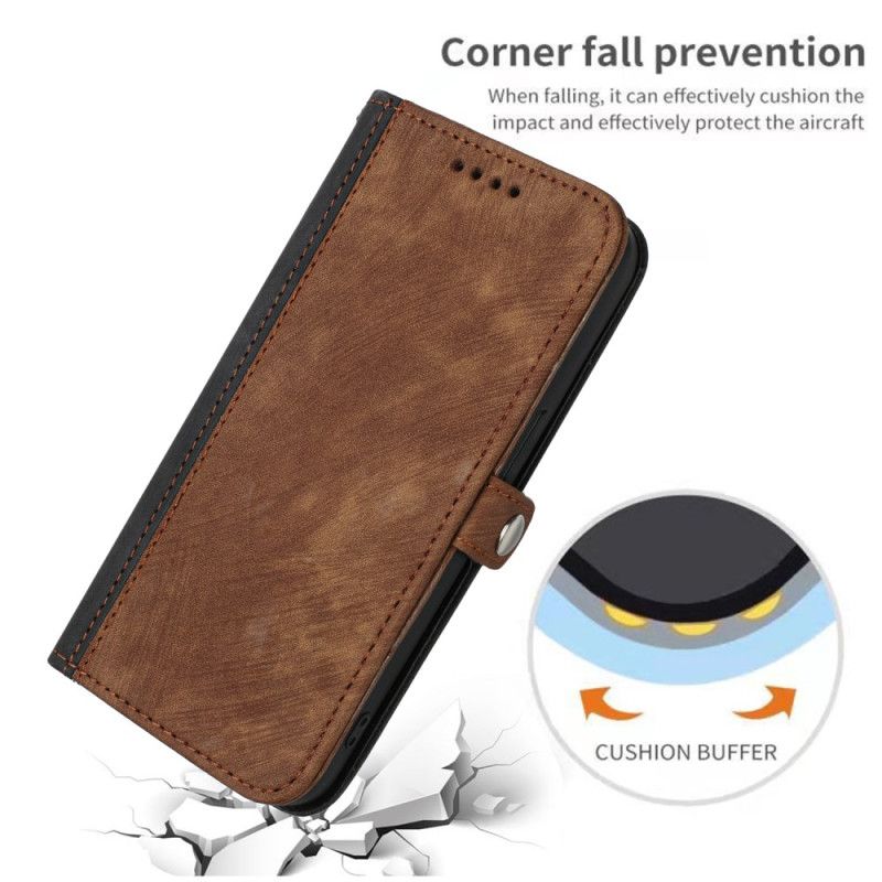 Etui Folio Do Realme C61 Dwukolorowy Efekt Zamszu