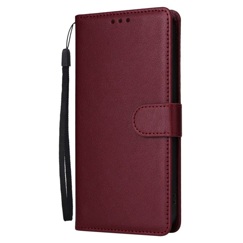 Etui Folio Realme C61 Gładka Sztuczna Skóra Etui Ochronne