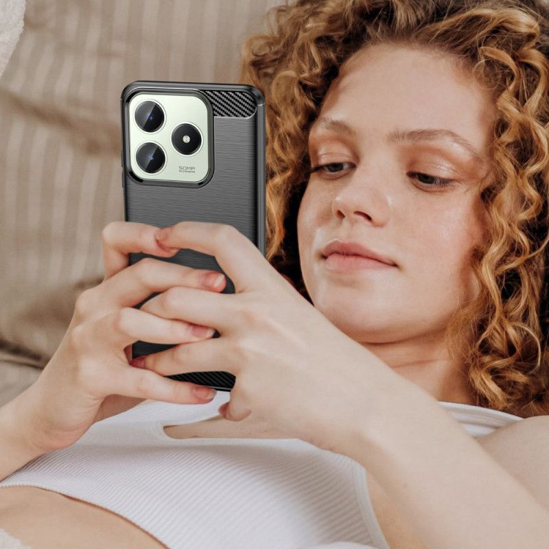 Etui Realme C61 Szczotkowane Włókno Węglowe