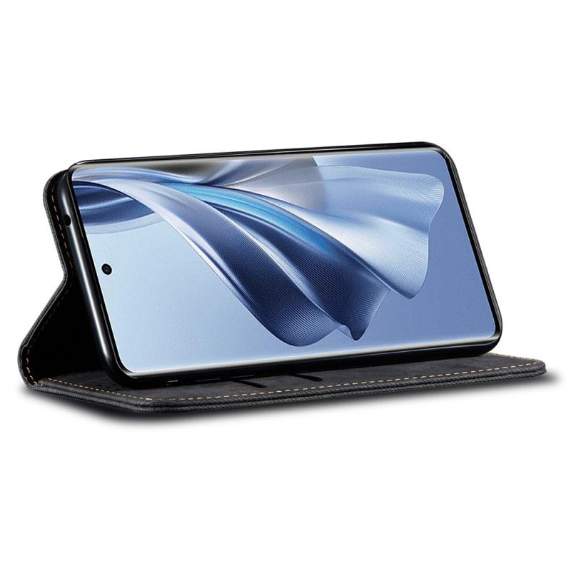 Flip Kotelot Realme C61 Etui Na Telefon Tkanina Jeansowa