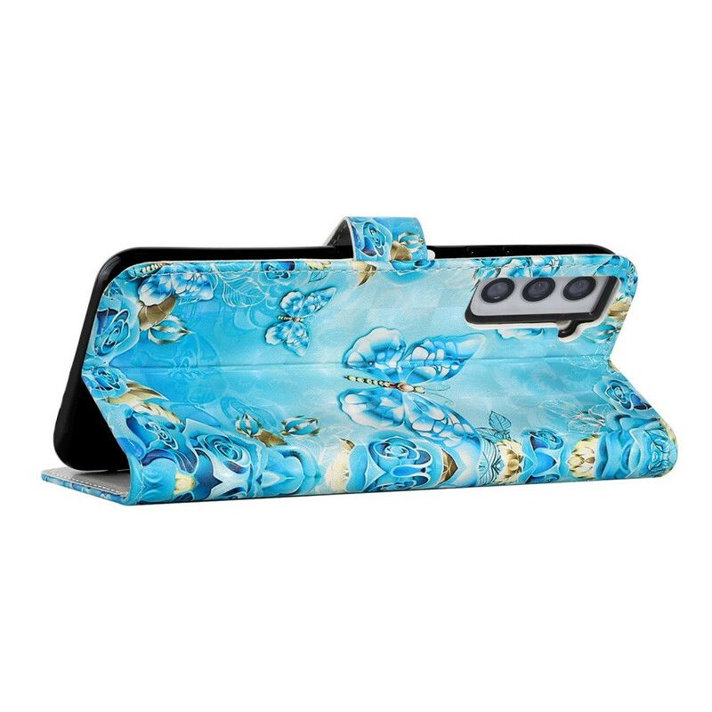 Etui Folio Samsung Galaxy S21 Fe Lot Motyli Etui Ochronne