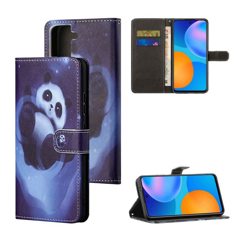 Etui Folio Samsung Galaxy S21 Fe Przestrzeń Pandy Etui Ochronne