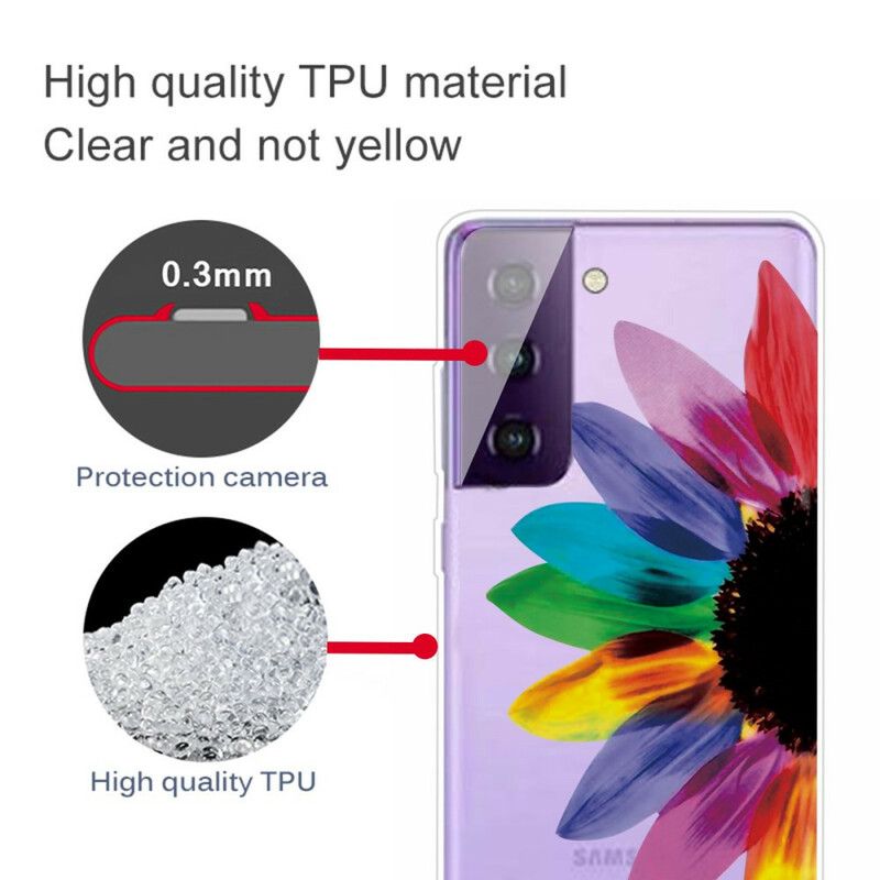 Etui Samsung Galaxy S21 Fe Kolorowy Kwiat