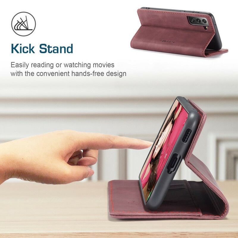 Flip Kotelot Samsung Galaxy S21 Fe Caseme Sztuczna Skóra