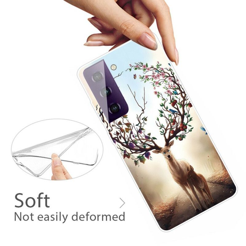 Futerały Samsung Galaxy S21 Fe Etui Na Telefon Elastyczny Jeleń