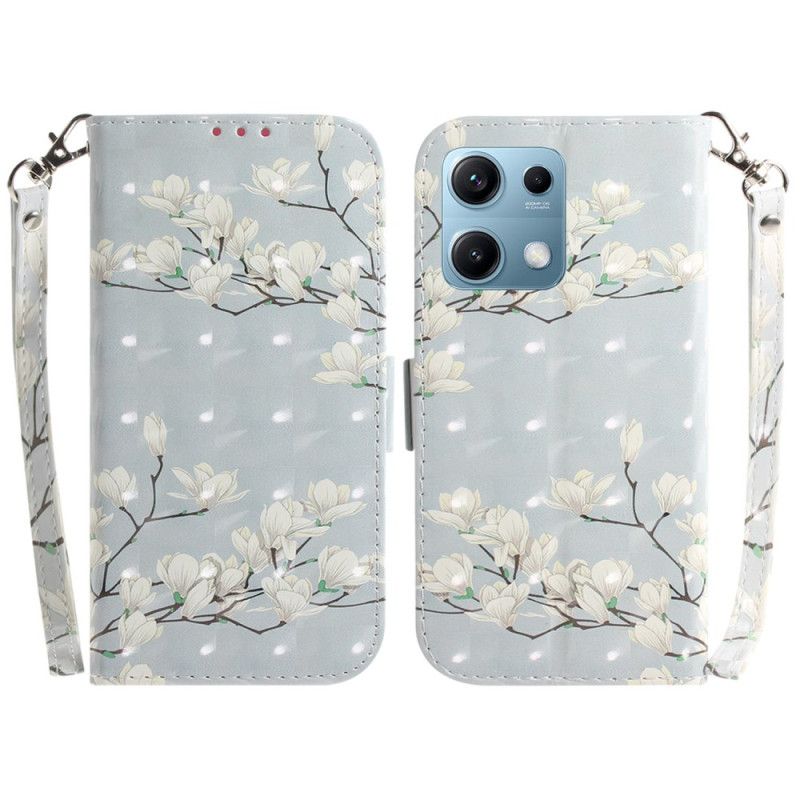 Etui Folio Do Xiaomi Redmi Note 14s Magnolie Ze Smyczką