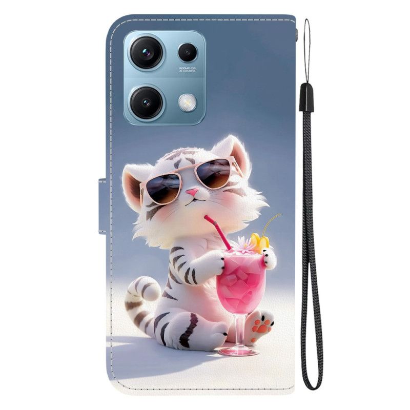 Etui Folio Do Xiaomi Redmi Note 14s Nadruk Tygrysa