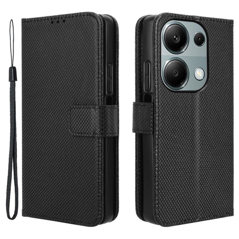 Etui Folio Do Xiaomi Redmi Note 14s Teksturowana Sztuczna Skóra