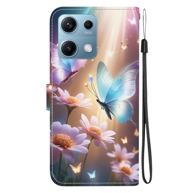Etui Folio Xiaomi Redmi Note 14s Motyle W Świetle Etui Ochronne