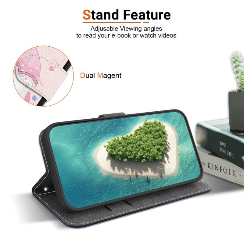 Etui Folio Xiaomi Redmi Note 14s Para Niedźwiedzi Z Kreskówki Etui Ochronne