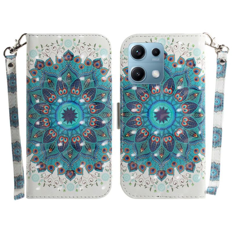 Etui Folio Xiaomi Redmi Note 14s Zielona Mandala Ze Smyczką Etui Ochronne