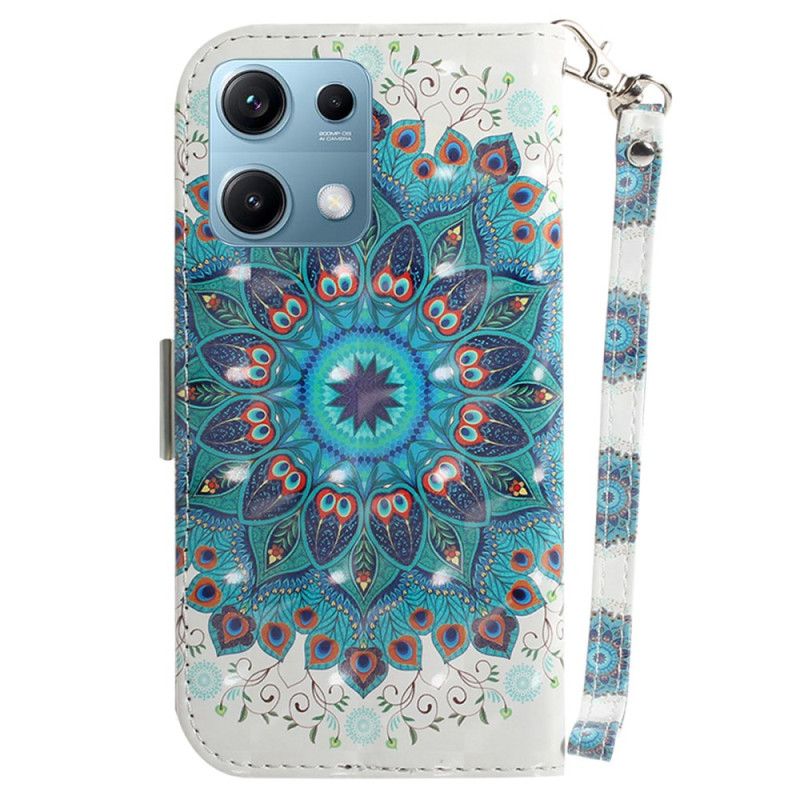 Etui Folio Xiaomi Redmi Note 14s Zielona Mandala Ze Smyczką Etui Ochronne