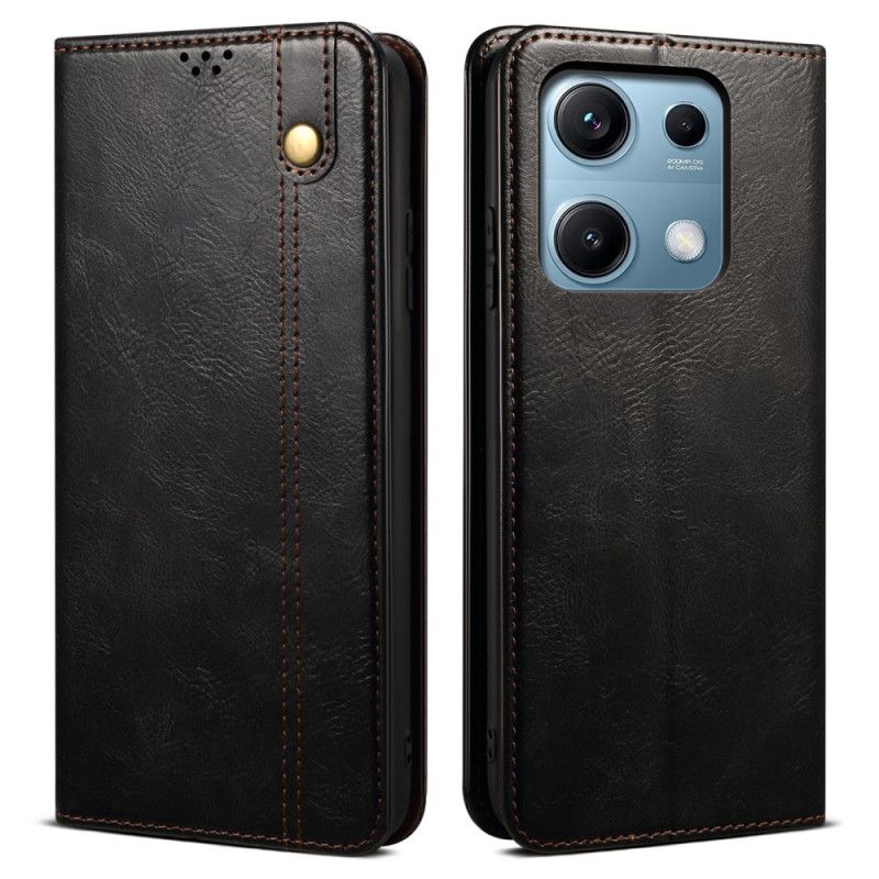 Flip Kotelot Xiaomi Redmi Note 14s Woskowana Sztuczna Skóra Etui Ochronne