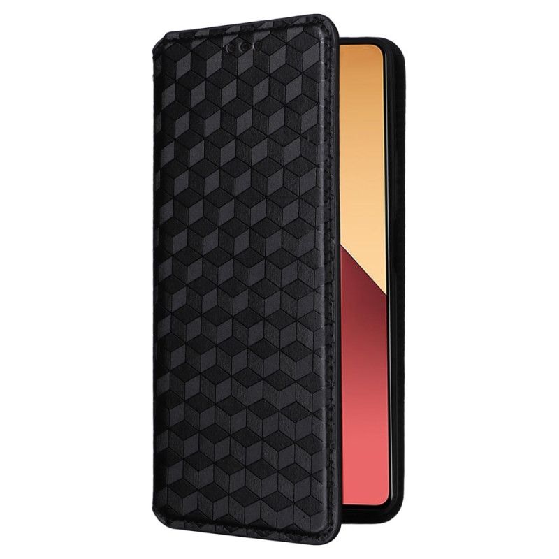 Flip Kotelot Xiaomi Redmi Note 14s Wzór W Romby Etui Ochronne