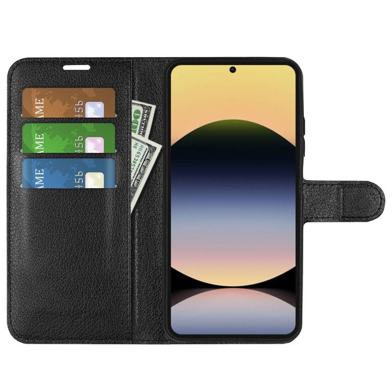 Obudowa Xiaomi Redmi Note 14s Etui Na Telefon Klasyczna Sztuczna Skóra Liczi