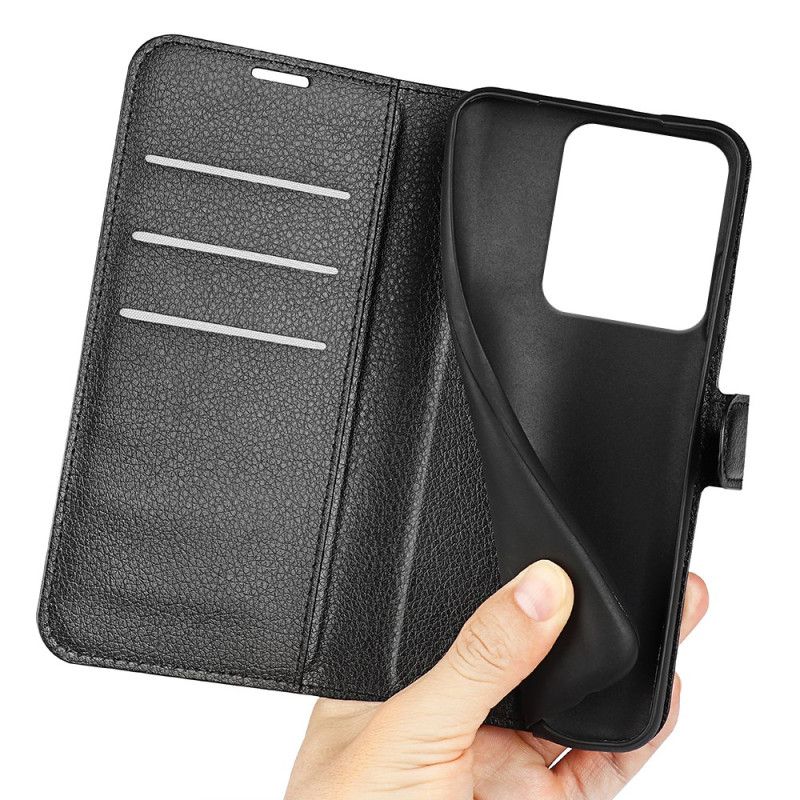 Obudowa Xiaomi Redmi Note 14s Etui Na Telefon Klasyczna Sztuczna Skóra Liczi