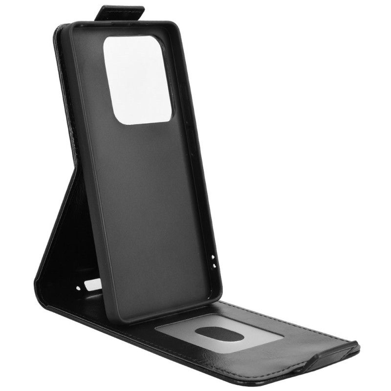 Skórzany Futerał Xiaomi Redmi Note 14s Etui Na Telefon Pionowy Wzór Z Klapką