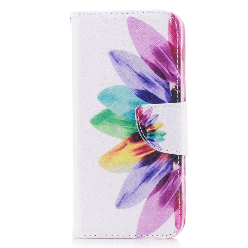 Etui Folio Samsung Galaxy A8 Kwiat Akwareli