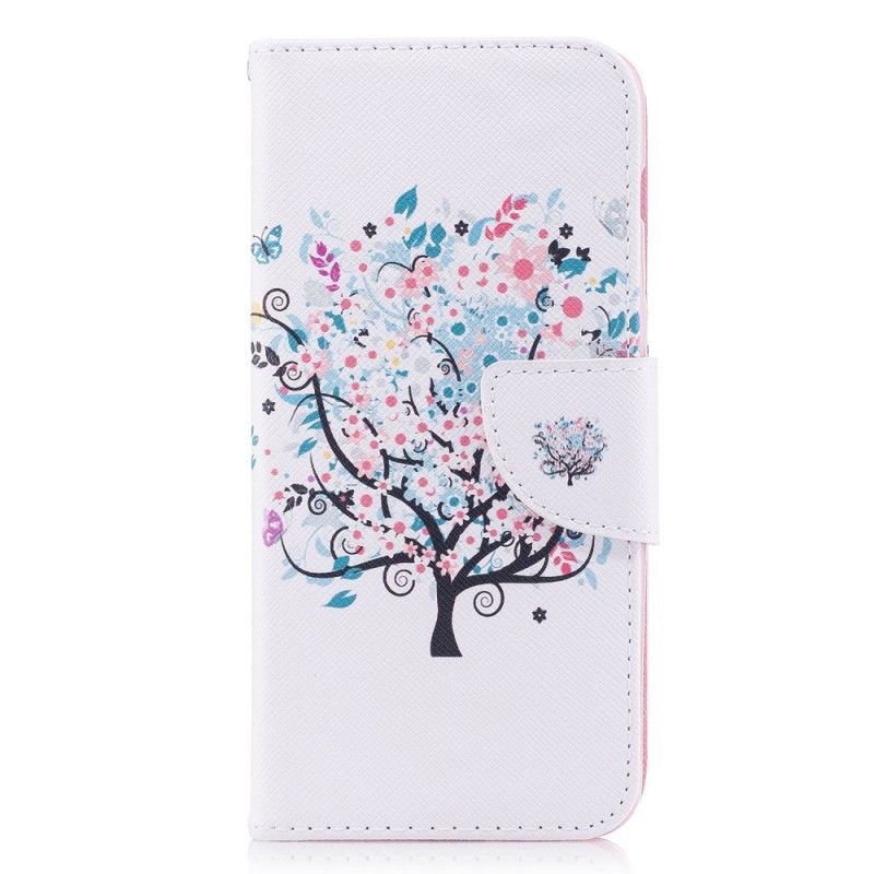 Etui Folio Samsung Galaxy A8 Kwitnące Drzewo Etui Ochronne